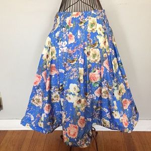 Garcia Blue Multi-Colored Skirt NWOT